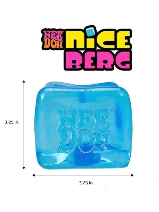 NeeDoh Nice Berg Blue XL Giant Niceberg Solid Squish Cube Ice Block - IN HAND - Picture 3 of 6